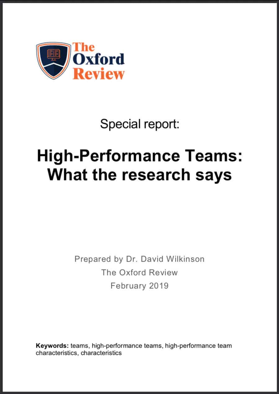 High-Performance Teams - Special Report