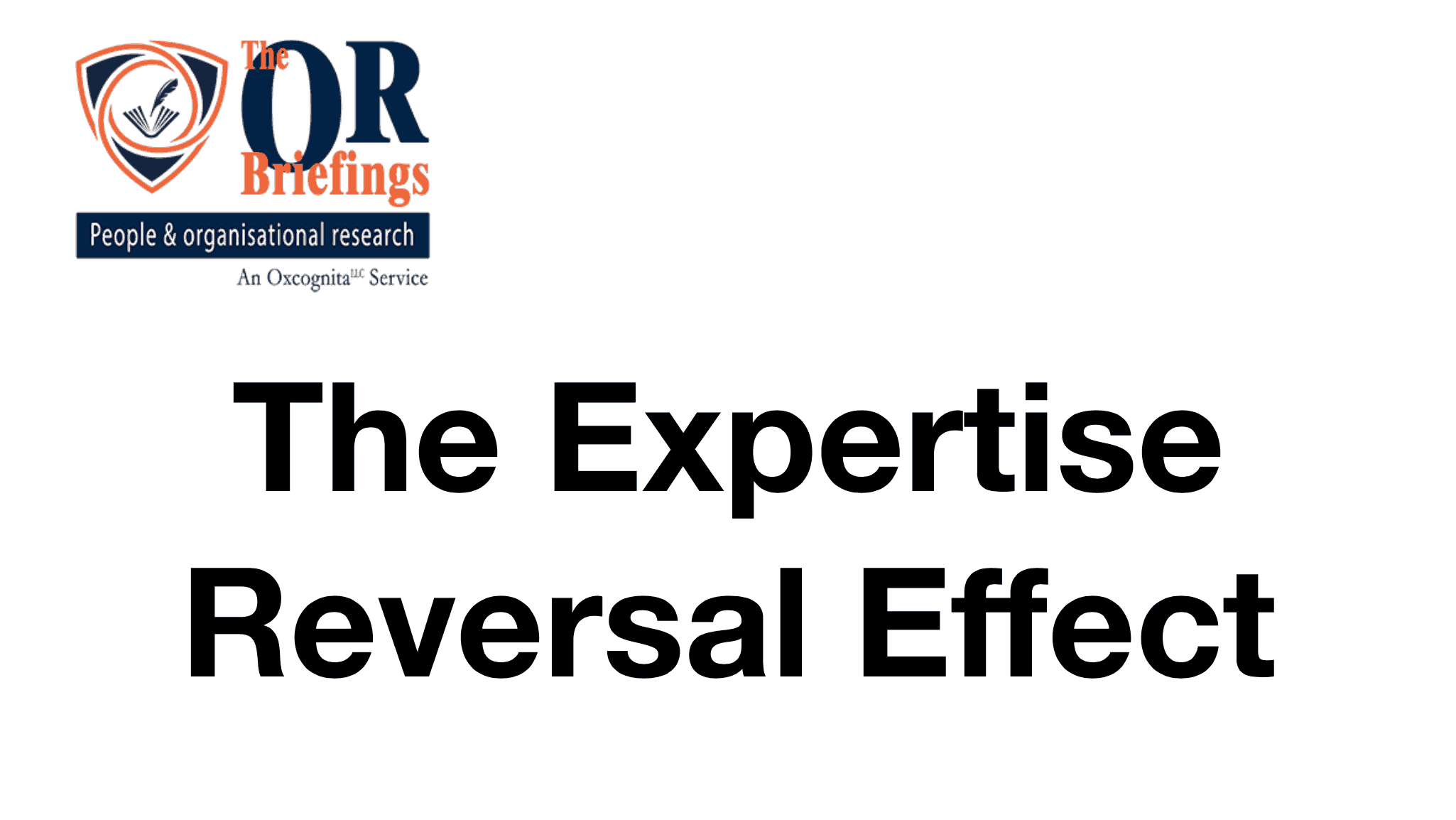 Expertise reversal effect