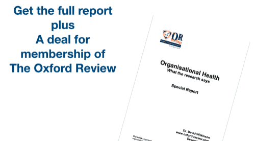 Organisational Health Report and deal
