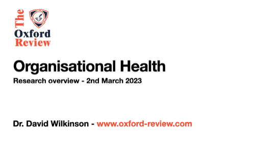 Organisational health research